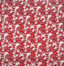 All Over Hibiscus Plumeria Tropical Leaves Rayon Poplin Fabric - Tropical Floral Print, 36" X 45" (1 Yard)