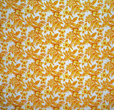 Rayon Poplin Fabric All Over Hibiscus Plumeria Tropical Leaves