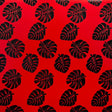 Polyester Foil Monstera Leaf Print Fabric
