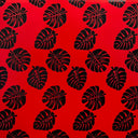Polyester Foil Monstera Leaf Print Fabric