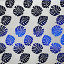 Polyester Foil Monstera Leaf Print Fabric