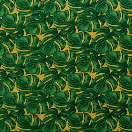 Polyester Monstera Leaf Fabric All Over Print