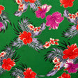 Aloha Garden Polyester Glitter Fabric - Tropical Floral Print, 36" X 60" (1 Yard)