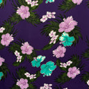 Polyester Glitter Fabric Aloha Garden Floral Leaves