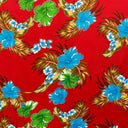 Polyester Glitter Fabric Aloha Garden Floral Leaves