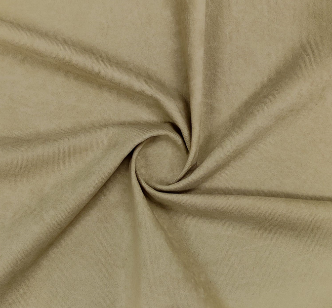 Alova Suede 100 Percent Polyester Fabric - Camel, Velvety Feel, 58/60" Width