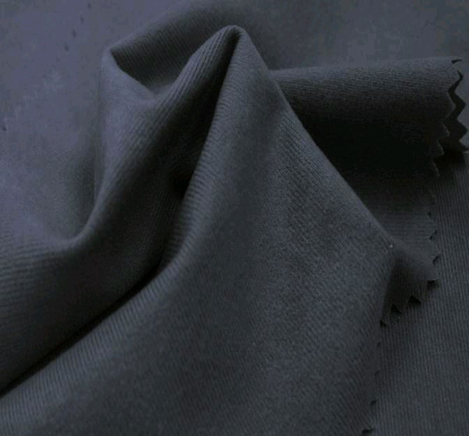 Alova Suede Polyester Fabric - Charcoal, 58/60" Width