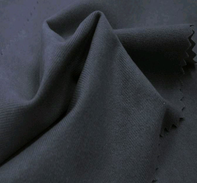 Alova Suede Polyester Fabric - Charcoal, 58/60" Width
