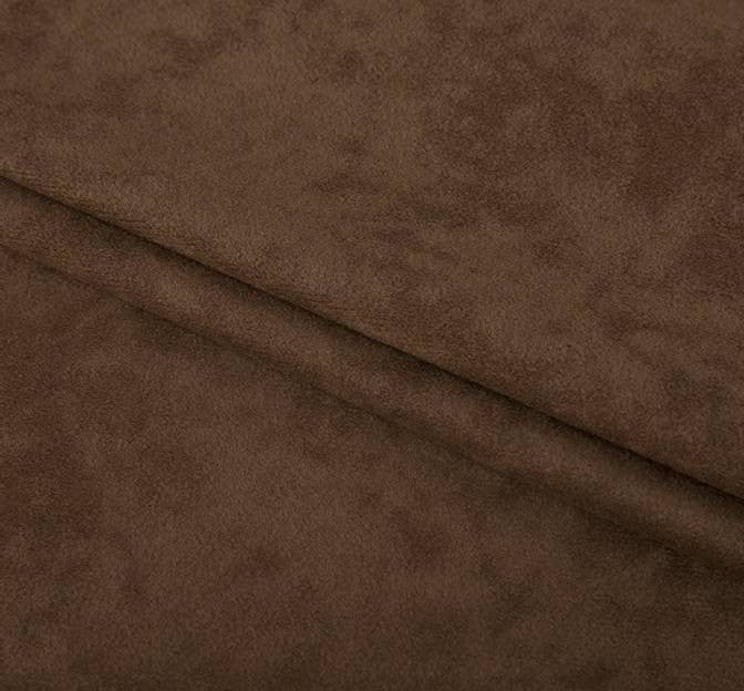 Alova Washed Micro Suede Polyester Fabric - Brown, 58/60" Width