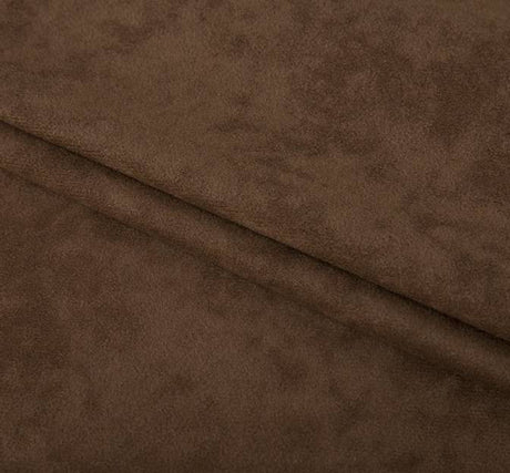 Alova Washed Micro Suede Polyester Fabric - Brown, 58/60" Width