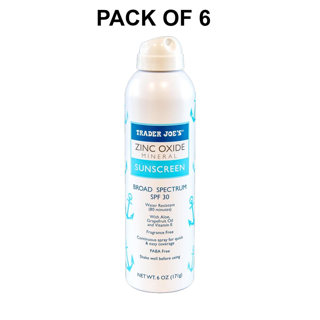 Traders Joe's Zinc Oxide Mineral Sunscreen Spray SPF 30