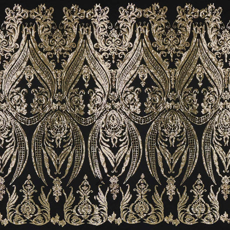 Amelia Stretch Mesh Sequin Fabric - 2-Way Stretch Embroidered Sequin Mesh, 52" Width, 207 Gsm (1 Yard)