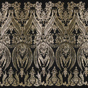 Amelia Stretch Mesh Sequin Polyester Spandex Fabric - Black/Black, 2-Way Stretch, 52" Width (1 Yard)