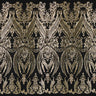 Amelia Stretch Mesh Sequin Polyester Spandex Fabric - Black/Black, 2-Way Stretch, 52" Width (1 Yard)