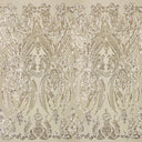 Amelia Stretch Mesh Sequin Fabric - 2-Way Stretch Embroidered Sequin Mesh, 52" Width, 207 Gsm (1 Yard)
