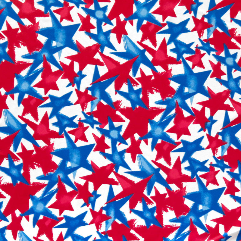 Swim Knit Nylon Spandex Americana Celebration Stars