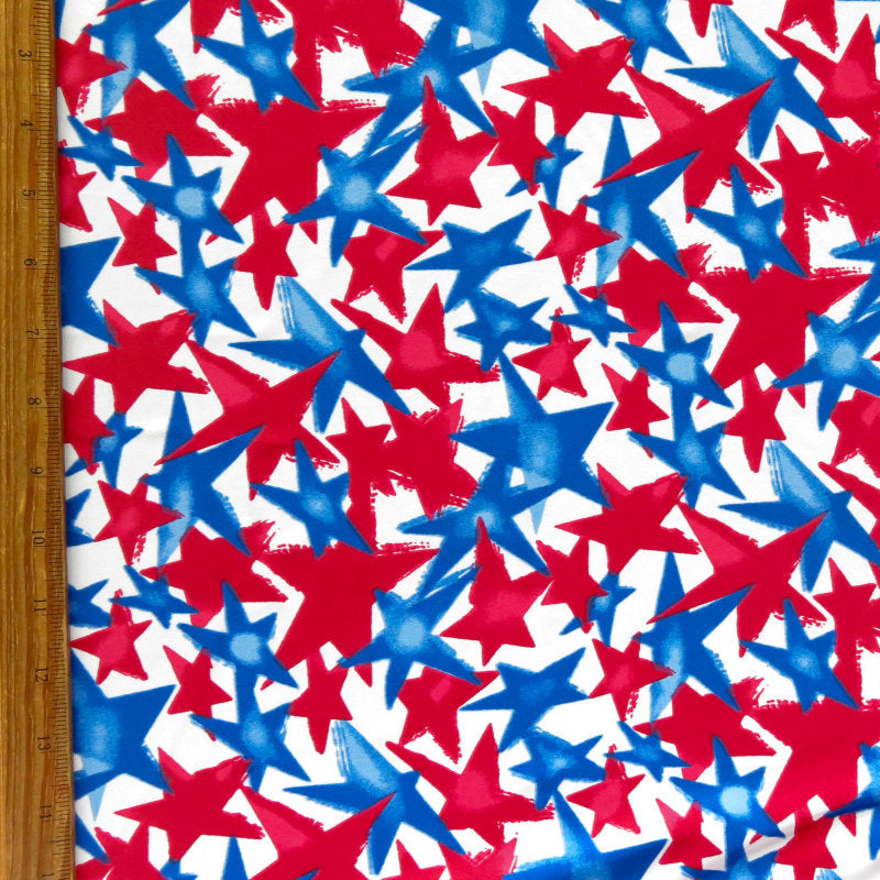 Swim Knit Nylon Spandex Americana Celebration Stars