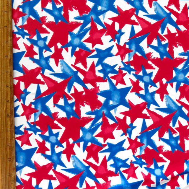 Swim Knit Nylon Spandex Americana Celebration Stars