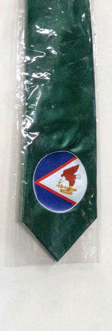 American Samoa Flag Tie Polyester Fabric - Seal Of American Samoa, 56" Length, 3.5" Width (1 Piece)