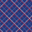 Cotton Americana Plaid Navy Fabric 44/45"