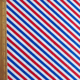 Swim Knit Americana Diagonal Stripes Nylon Spandex
