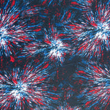 Poly Spandex Swimsuit Fabric Americana Fireworks