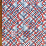 Swim Knit Americana Patchwork Poly Spandex Fabric