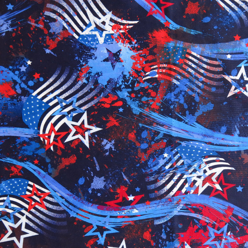 Swim Knit Nylon Spandex Americana Splashy Celebration