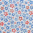 Swim Knit Americana Stars and Splatters on White