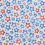 Swim Knit Americana Stars and Splatters on White