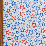 Swim Knit Americana Stars and Splatters on White