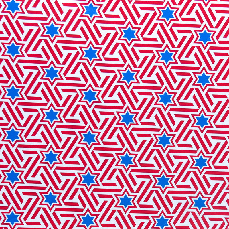 Swim Knit Poly Spandex Americana Stars and Stripes