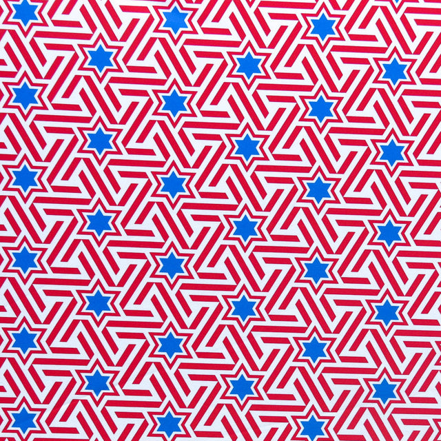 Swim Knit Poly Spandex Americana Stars and Stripes