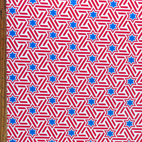Swim Knit Poly Spandex Americana Stars and Stripes