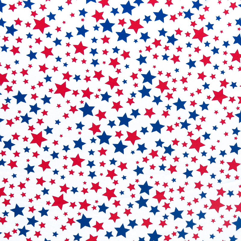 Swim Knit Americana Traditional Stars Poly Spandex