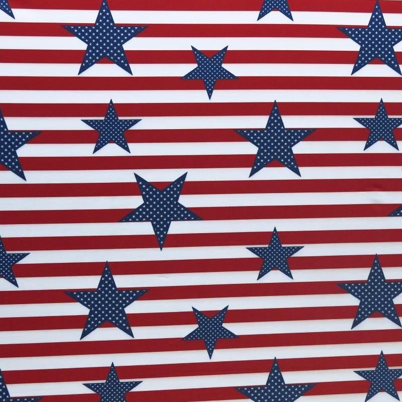 Swim Knit Americana Stars and Stripes Poly Spandex
