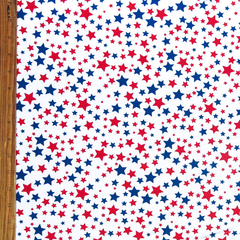 Swim Knit Americana Traditional Stars Poly Spandex