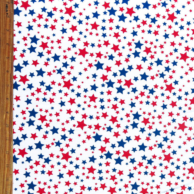 Swim Knit Americana Traditional Stars Poly Spandex