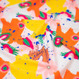 Printed Spandex Fabric Anemone Garden Blue