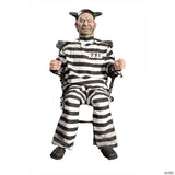 Animated Buzz Condemned Prisoner in Electric Chair with Sound Halloween Decoration
