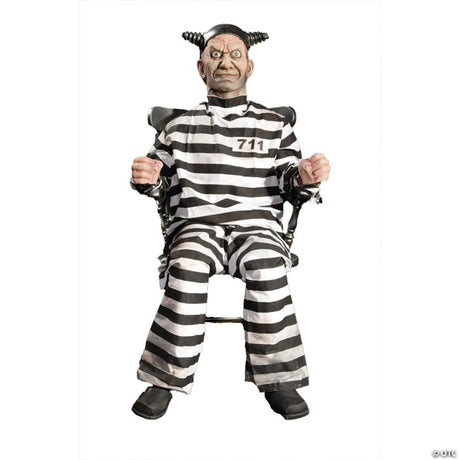 RADYAN Animated Buzz Condemned Prisoner in Electric Chair Halloween Prop with Sound shown in a clear product image
