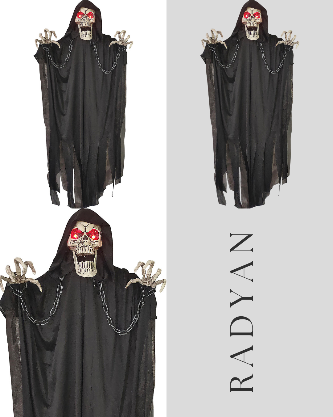 Animated Ghost Reaper Halloween Decoration 48"