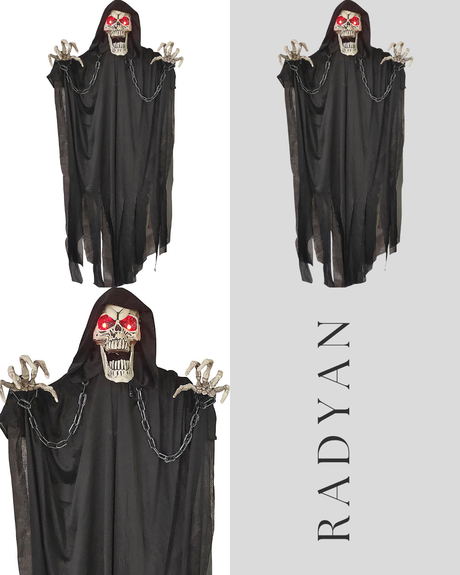 Animated Ghost Reaper Halloween Decoration 48"