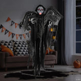 Animated Hanging Zombie Vampire with Lights and Sound Halloween Decoration - 5'