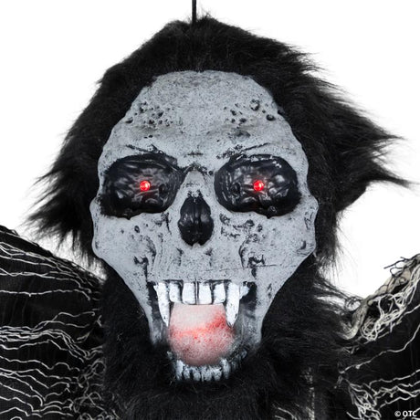 RADYAN Animated Hanging Zombie Vampire Halloween Decoration with Lights and Sound shown in a clear product image