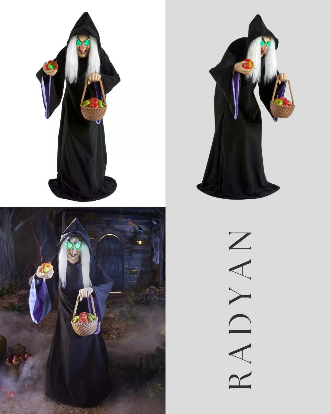 Animated LED Evil Queen Halloween Decoration 5.5 Feet