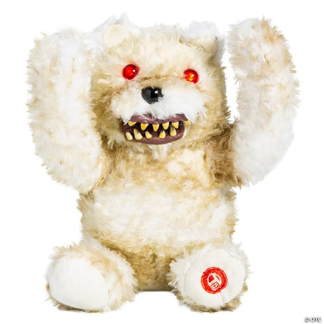 Animated Light-Up Sitting Peekaboo Bear Halloween Decor with Sound, with animated movement for a spooky Halloween effect