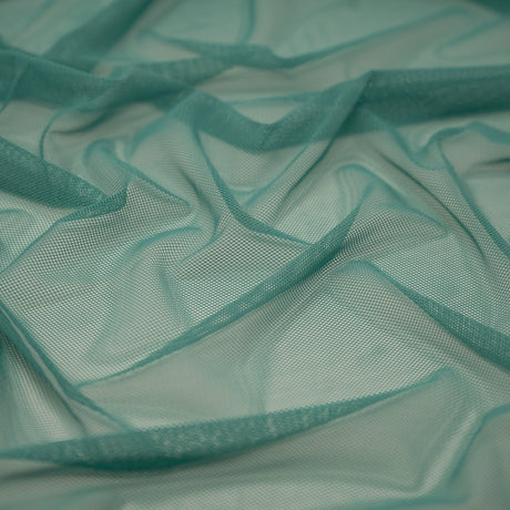 Annette Stretch Netting Polyester Spandex Fabric - Blue Moon, Open Weave Mesh, 56" Width (1 Yard)