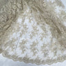 Corded Floral Lace Fabric - Scalloped Edges, 53" Width (1 Yard)