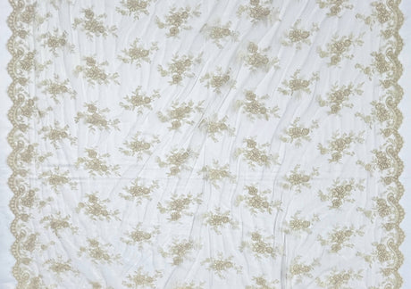 Corded Embroidered Lace Mesh